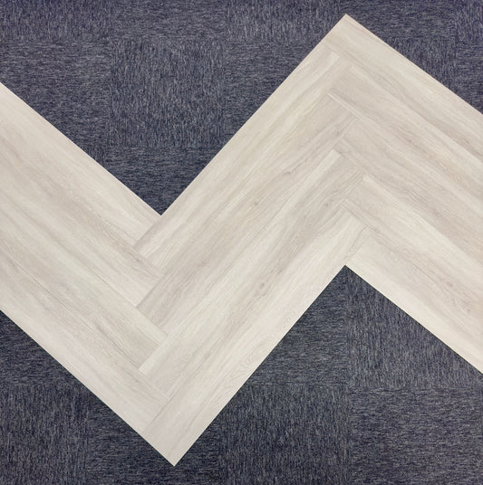 Close-up texture of Scandinavian pine luxury vinyl planks showing wood grain