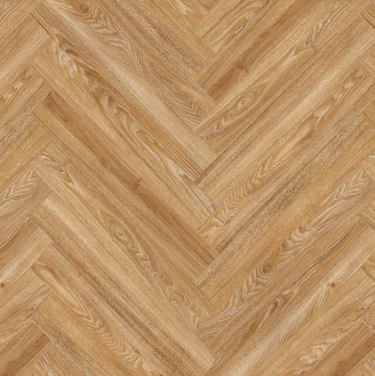 Wooden floor with herringbone pattern