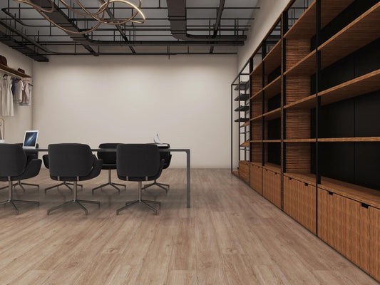 Natural Oak LVT Flooring - office space, glue down lvt perfect for commecial areas