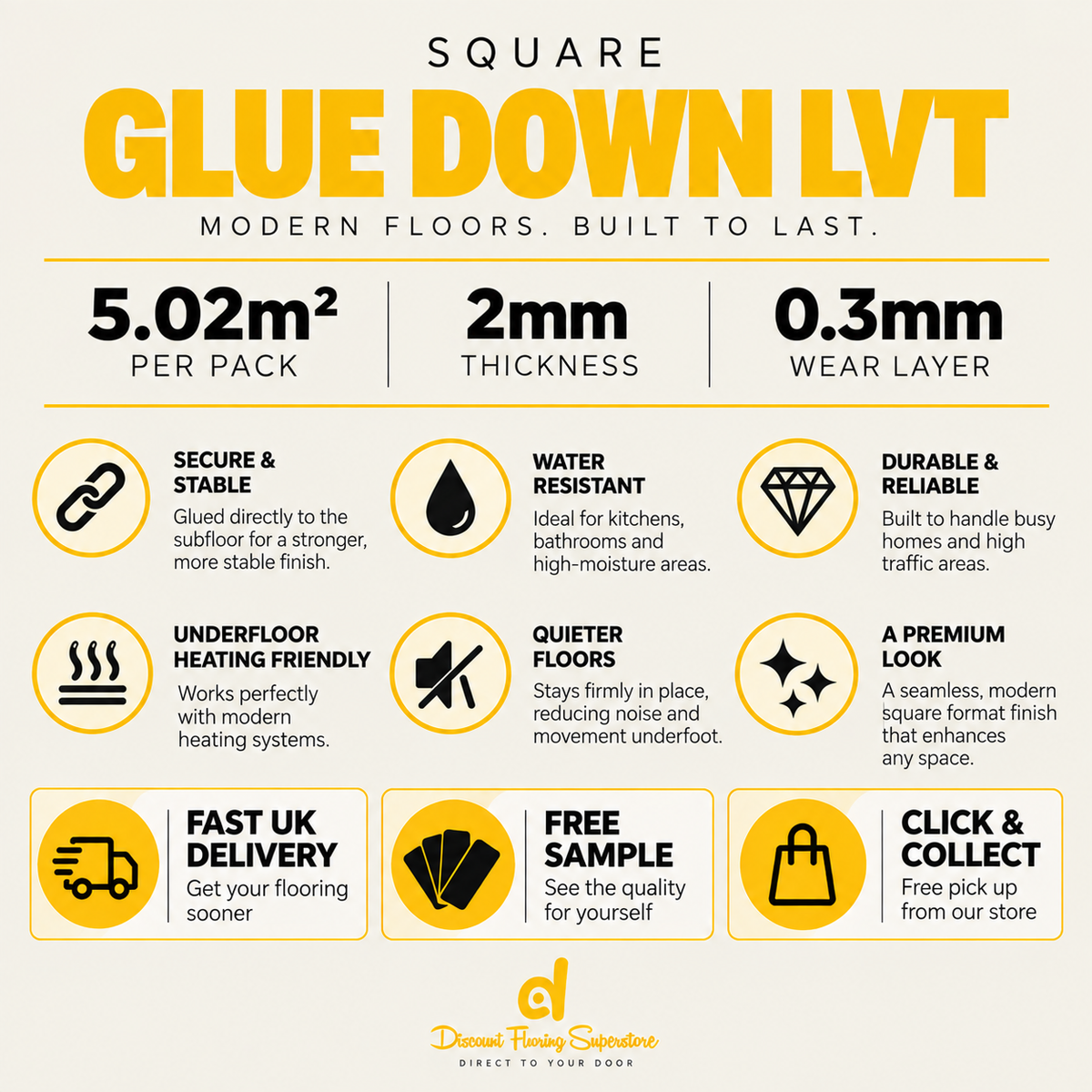 Grey Office Style - Glue Down LVT