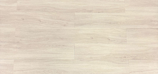 Scandinavian pine glue down LVT flooring in contemporary bedroom setting