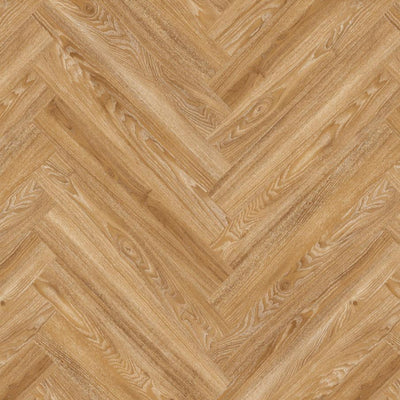Wooden floor with herringbone pattern