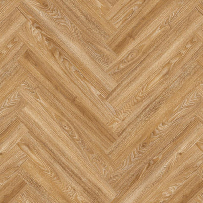 Wooden floor with herringbone pattern